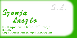 szonja laszlo business card